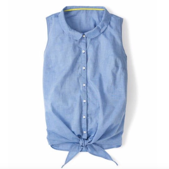 Boden Tops - Boden NWT Chambray Evelyn Top with Collar